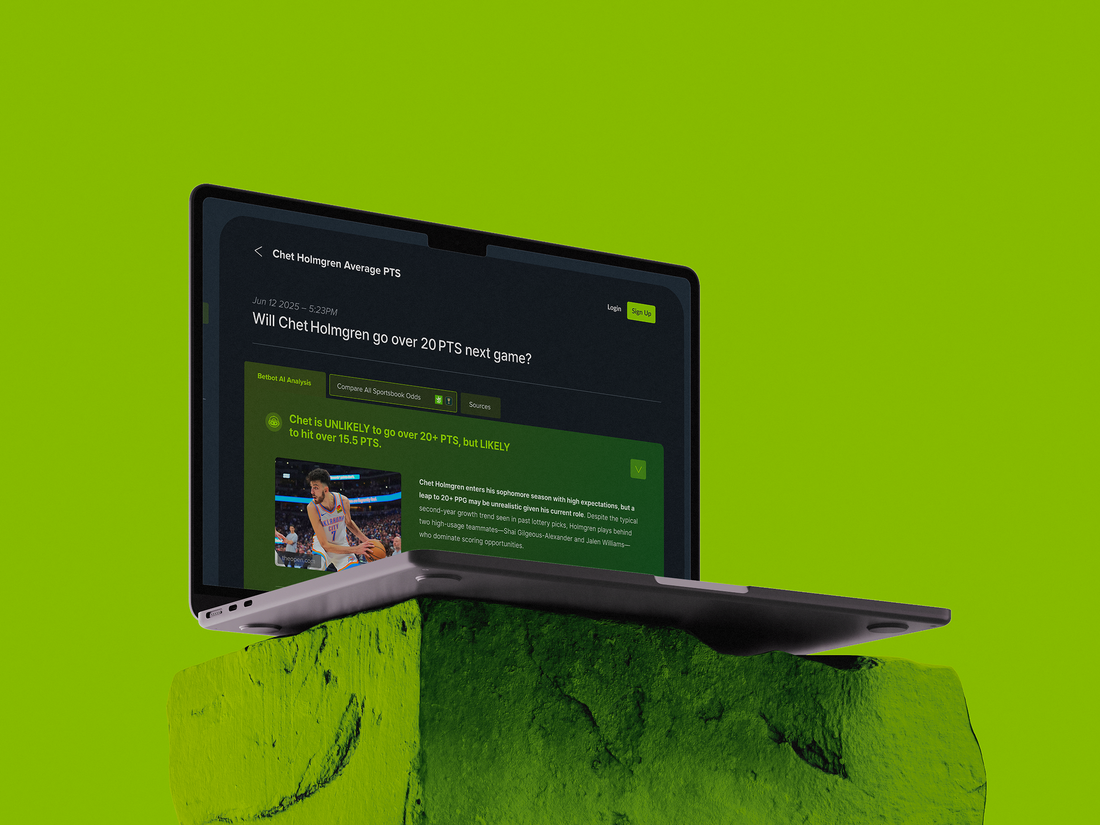 Betbot AI interface mockups