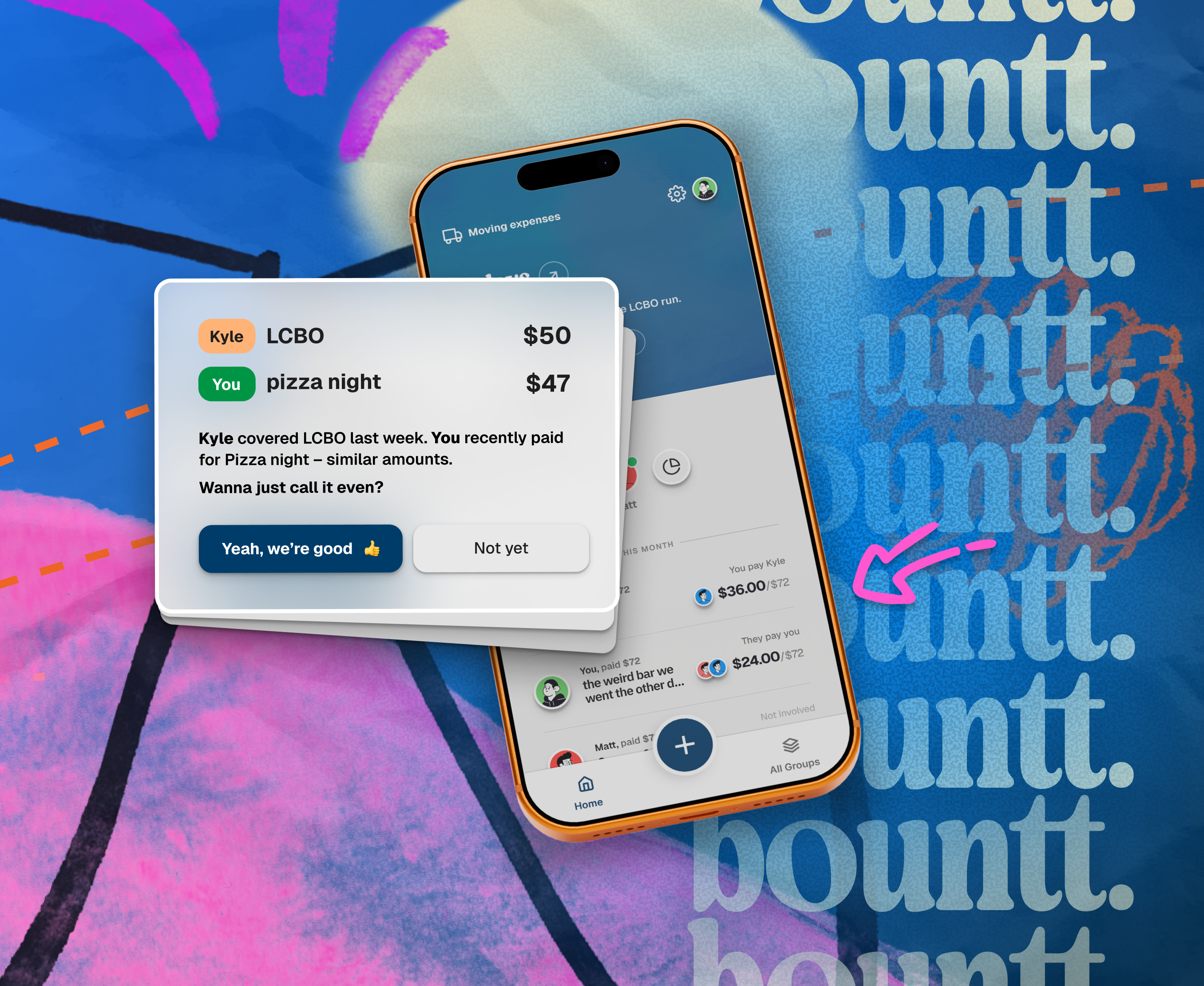 Bountt — redesigning shared expenses as shared memories