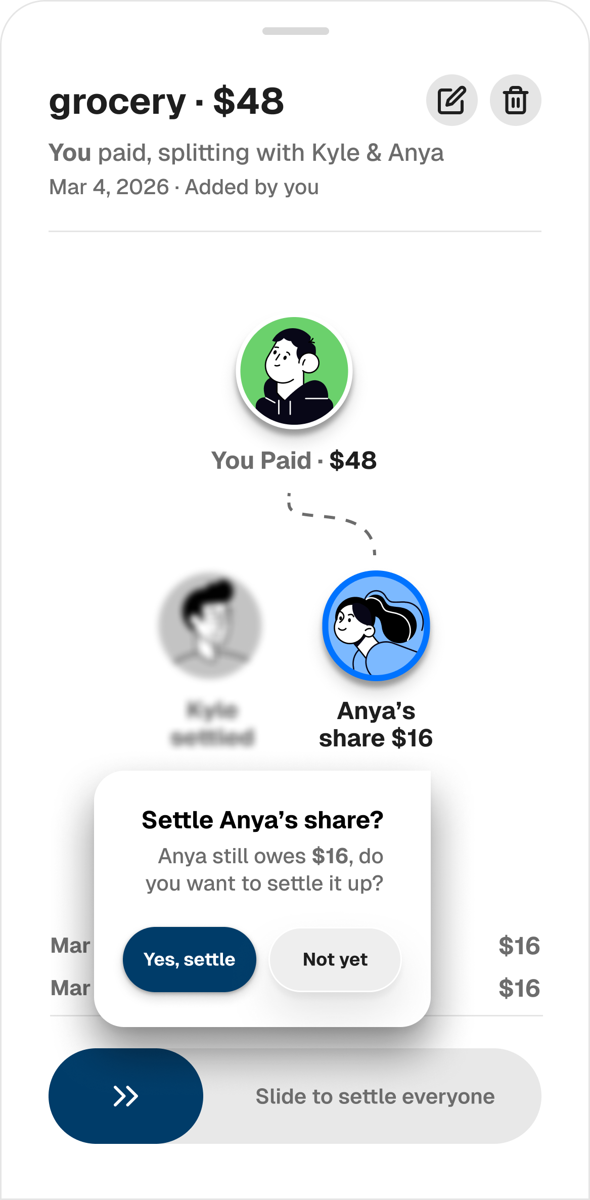 Cost-logging flow wireframe 2