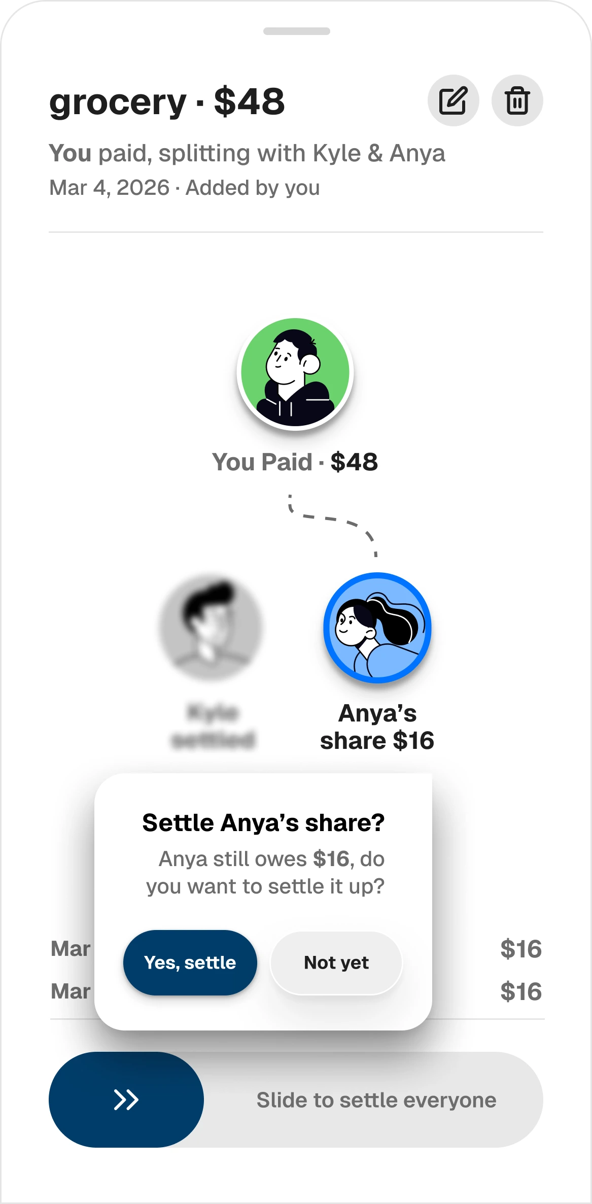 Cost-logging flow wireframe 2