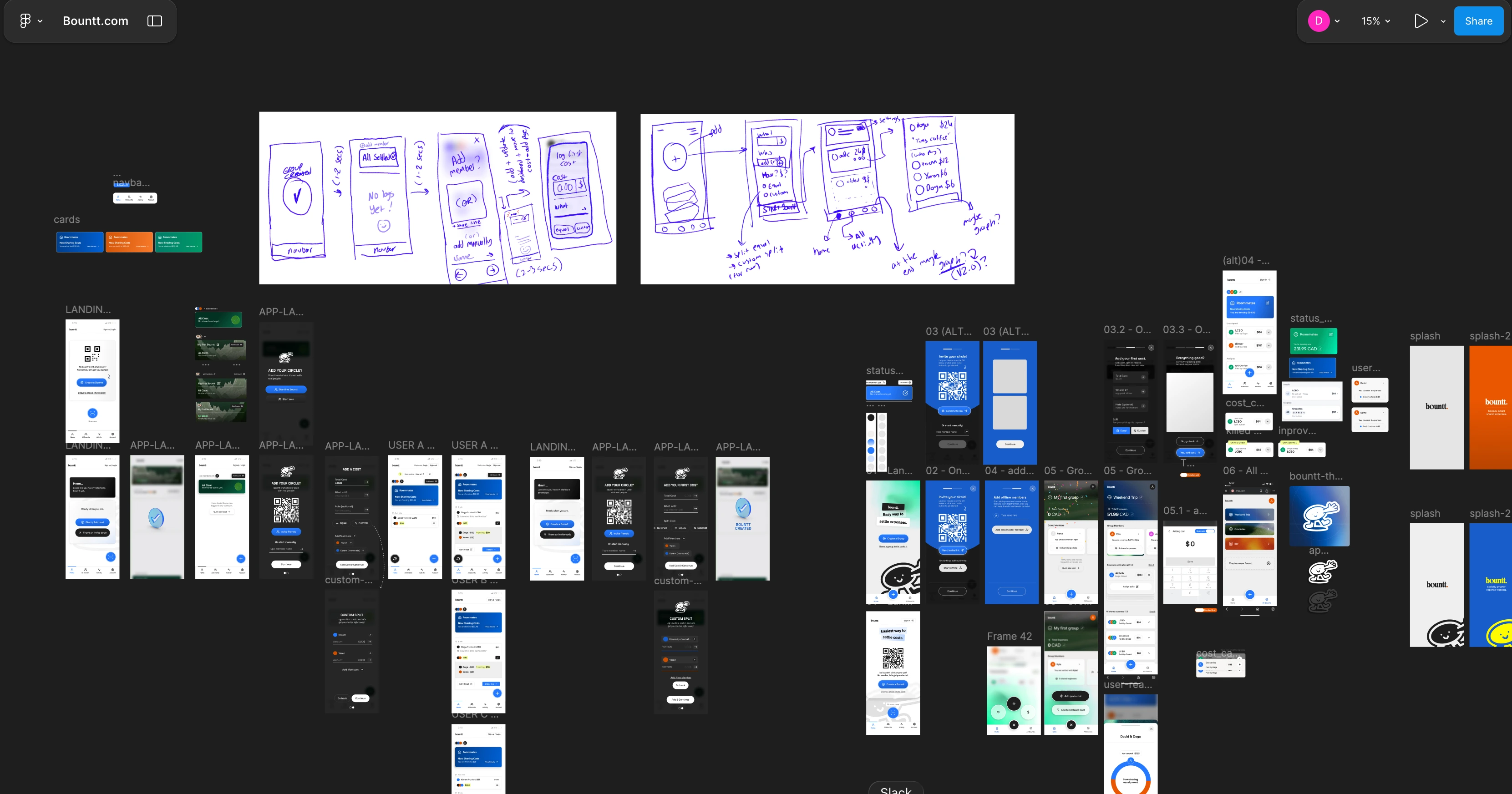 Lofi wireframes and exploration sandbox
