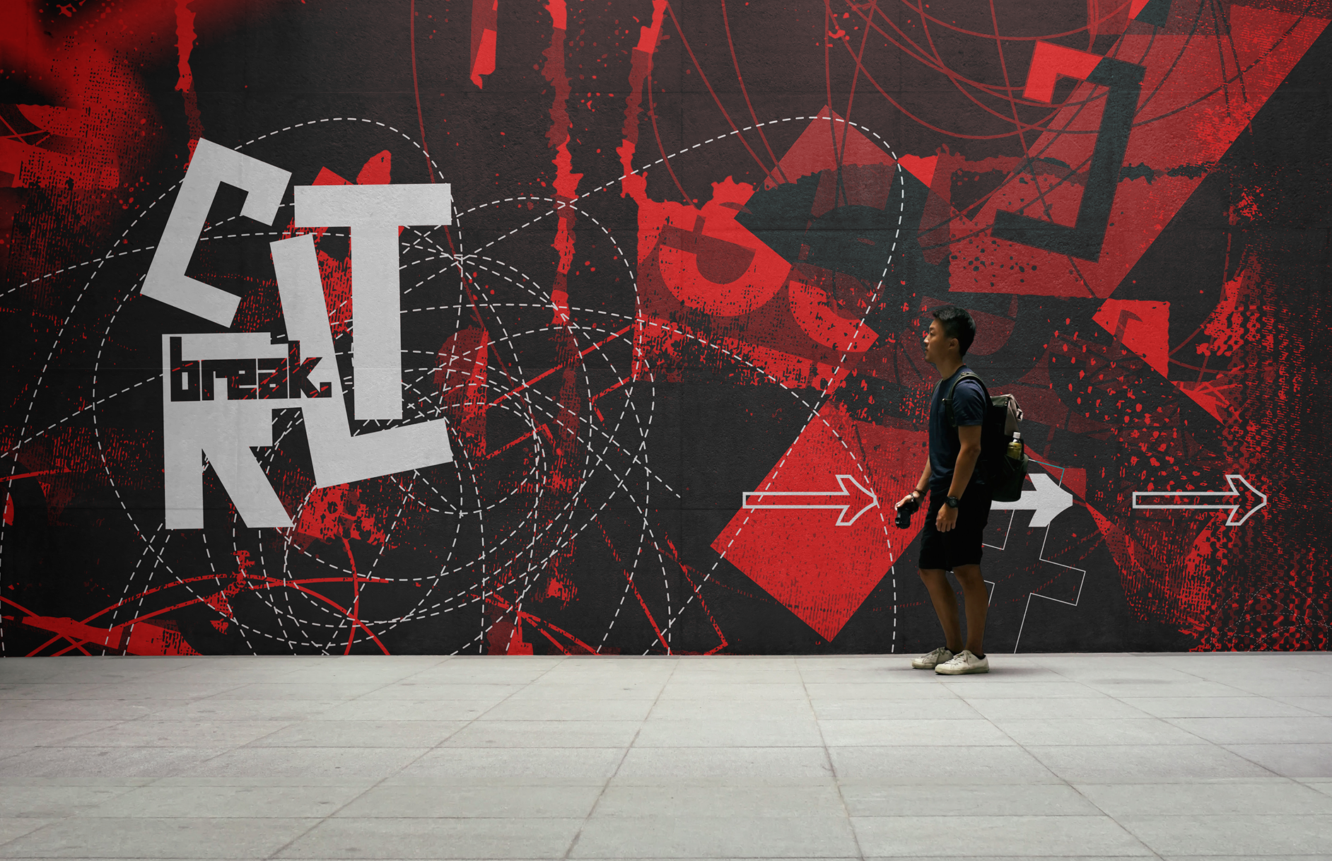 CTRLBREAK wall mockup