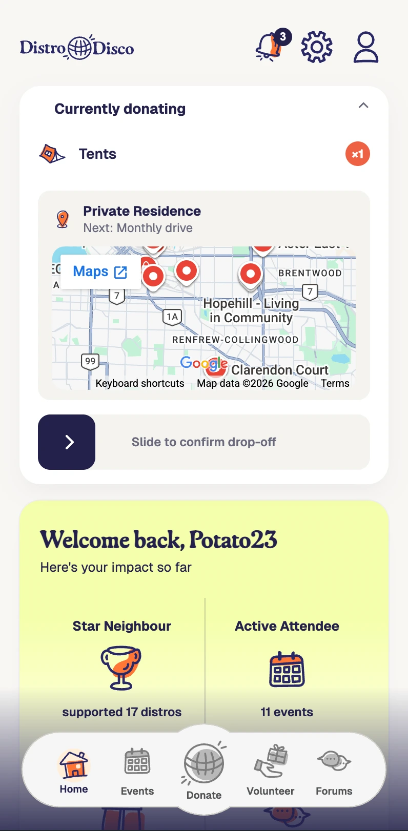 Confirmation screen UI snapshot