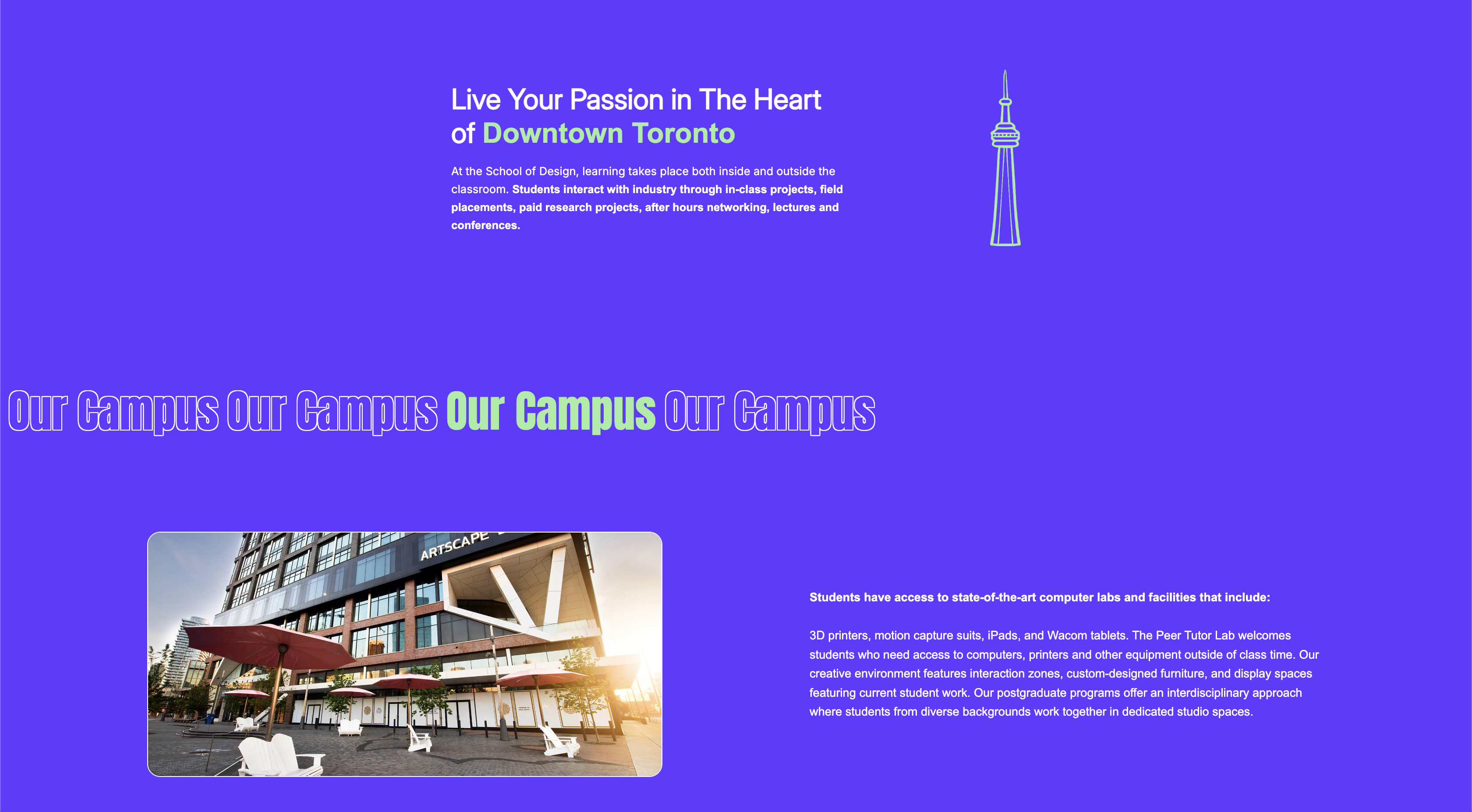 Additional hero or landing variation