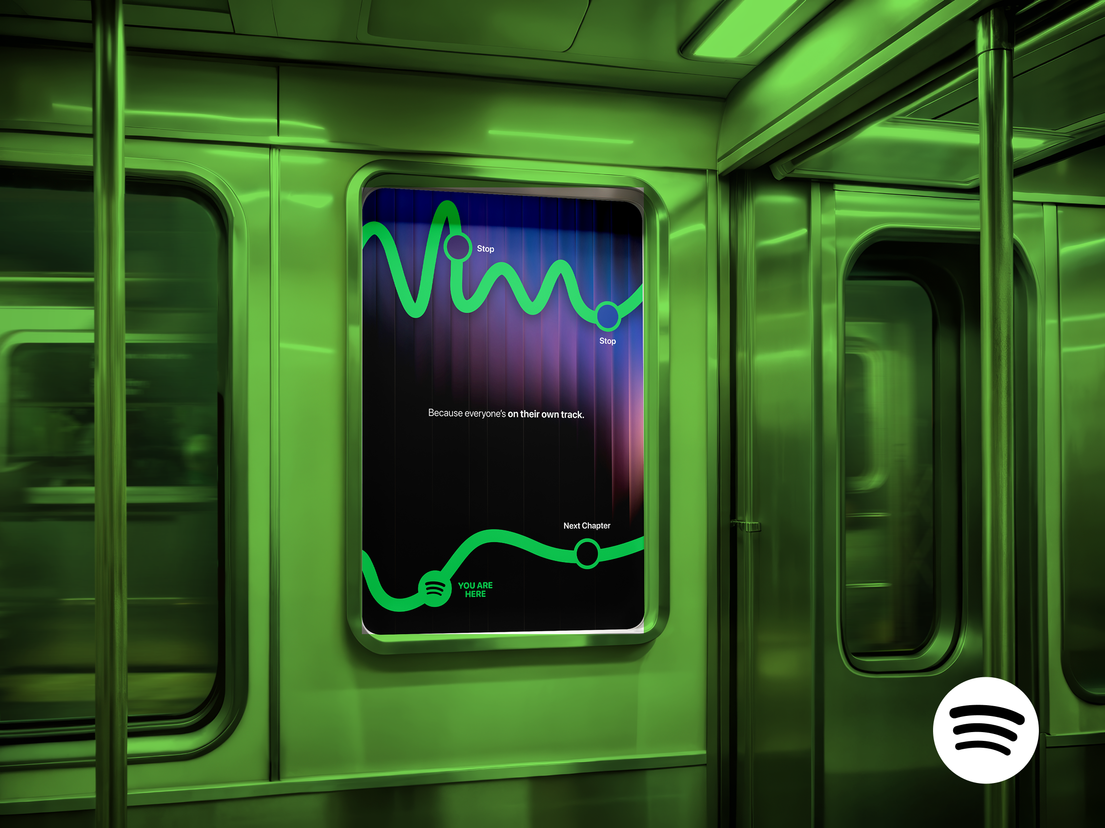Spotify subway ad campaign visuals
